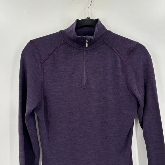 SMARTWOOL *Flawed* Women's Purple 100% Merino Wool Light Pullover Top Medium - Picture 3 of 9